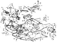 Front Frame, Belly Pan And Footrest Assembly