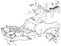 Front Frame, Footrest, And Guard Assemblies