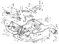 Front Frame, Belly Pan And Footrest Assembly