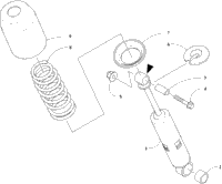 Rear Suspension Front Arm Shock Absorber Assembly