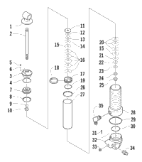 Rear Suspension Front Arm Shock Absorber