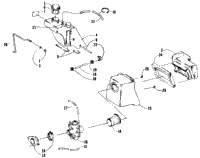 Oil Tank, Carburetor, Fuel Pump, And Silencer