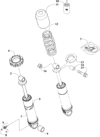 Rear Suspension Front Arm Shock Absorber
