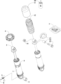 Rear Suspension Front Arm Shock Absorber