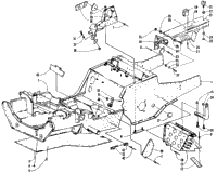 Front Frame, Footrest, And Guard Assemblies