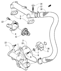 Water Pump/Water Manifold Assembly