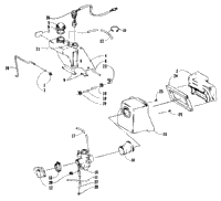 Oil Tank, Carburetor, Fuel Pump And Silencer
