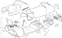 Gas Tank, Seat, Rack, And Taillight Assembly