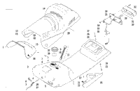 Gas Tank, Seat, And Taillight Assembly