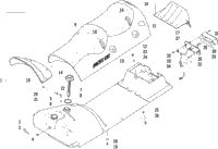 Gas Tank, Seat, And Taillight Assembly