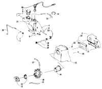 Oil Tank, Carburetor, Fuel Pump, And Silencer