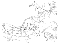 Front Frame, Footrest, And Guard Assemblies