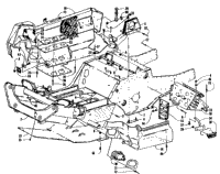 Front Frame, Belly Pan And Footrest Assembly