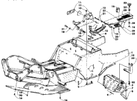 Front Frame, Footrest, And Guard Assemblies