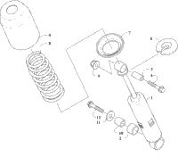 Rear Suspension Front Arm Shock Absorber Assembly