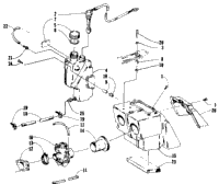 Oil Tank, Carburetor, Fuel Pump, And Silencer