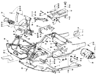 Front Frame, Belly Pan And Footrest Assembly