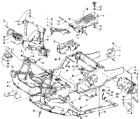 Front Frame, Belly Pan And Footrest Assembly