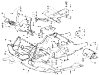 Front Frame, Belly Pan And Footrest Assembly