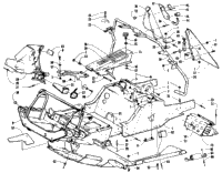 Front Frame, Belly Pan And Footrest Assembly