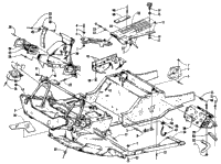Front Frame, Belly Pan And Footrest Assembly