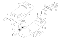 Gas Tank, Seat, And Taillight Assembly