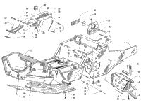 Front Frame, Belly Pan, And Footrest Assembly