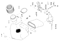 Air Silencer, Carburetor, And Fuel Pump Assembly