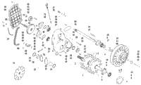 Drive Train Shafts, Brake, And Dropcase Assemblies