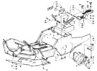 Front Frame, Footrest, And Guard Assemblies