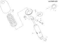 Rear Suspension Front Arm Shock Absorber Assembly