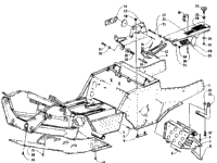 Front Frame, Footrest, And Guard Assemblies