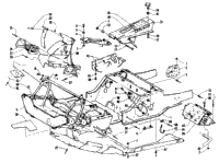 Front Frame, Belly Pan And Footrest Assembly