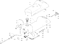 Gas Tank, Seat, And Taillight Assembly