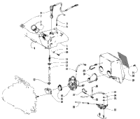 Oil Tank, Carburetor, Fuel Pump, And Silencer