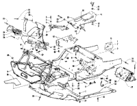 Front Frame, Belly Pan And Footrest Assembly