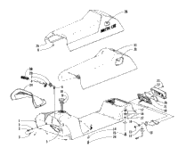 Gas Tank, Seat, And Taillight Assembly