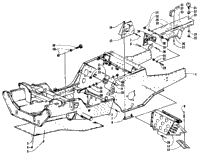 Front Frame, Footrest, And Clutch Shield Assembly