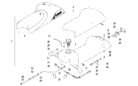 Gas Tank, Seat, And Taillight Assembly