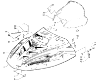 Hood And Windshield Assembly