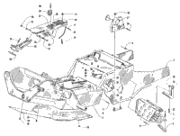 Front Frame, Footrest, Belt Guard Assembly