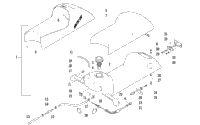 Gas Tank, Seat, And Taillight Assembly