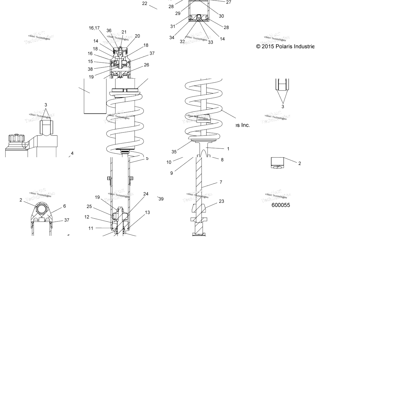 Suspension, Shock, Rear Track, W/Res