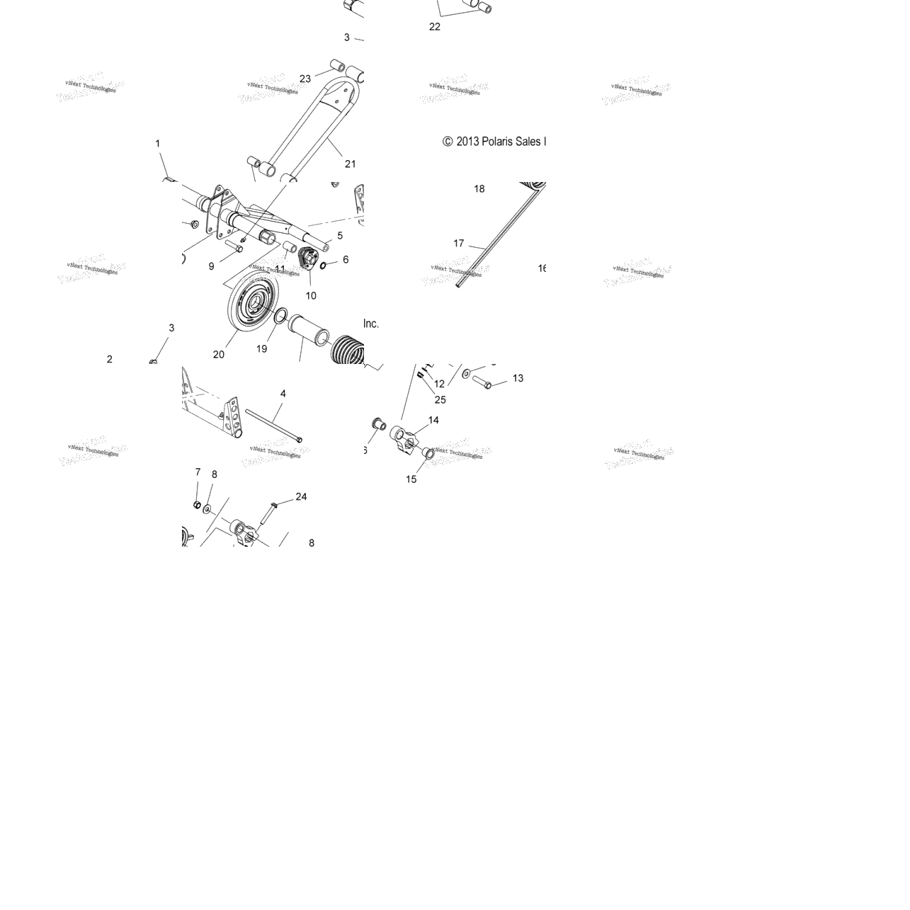 Suspension, Torque Arm, Rear