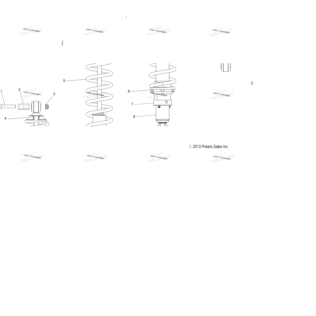 Suspension, Shock, Rear Track (49Snowshockrear)