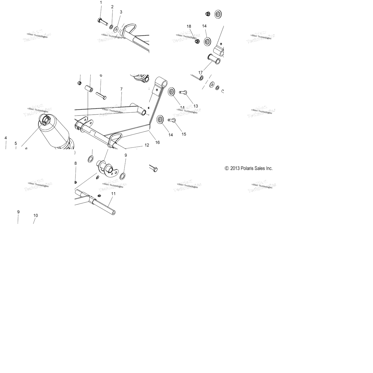 Suspension, Torque Arm, Front