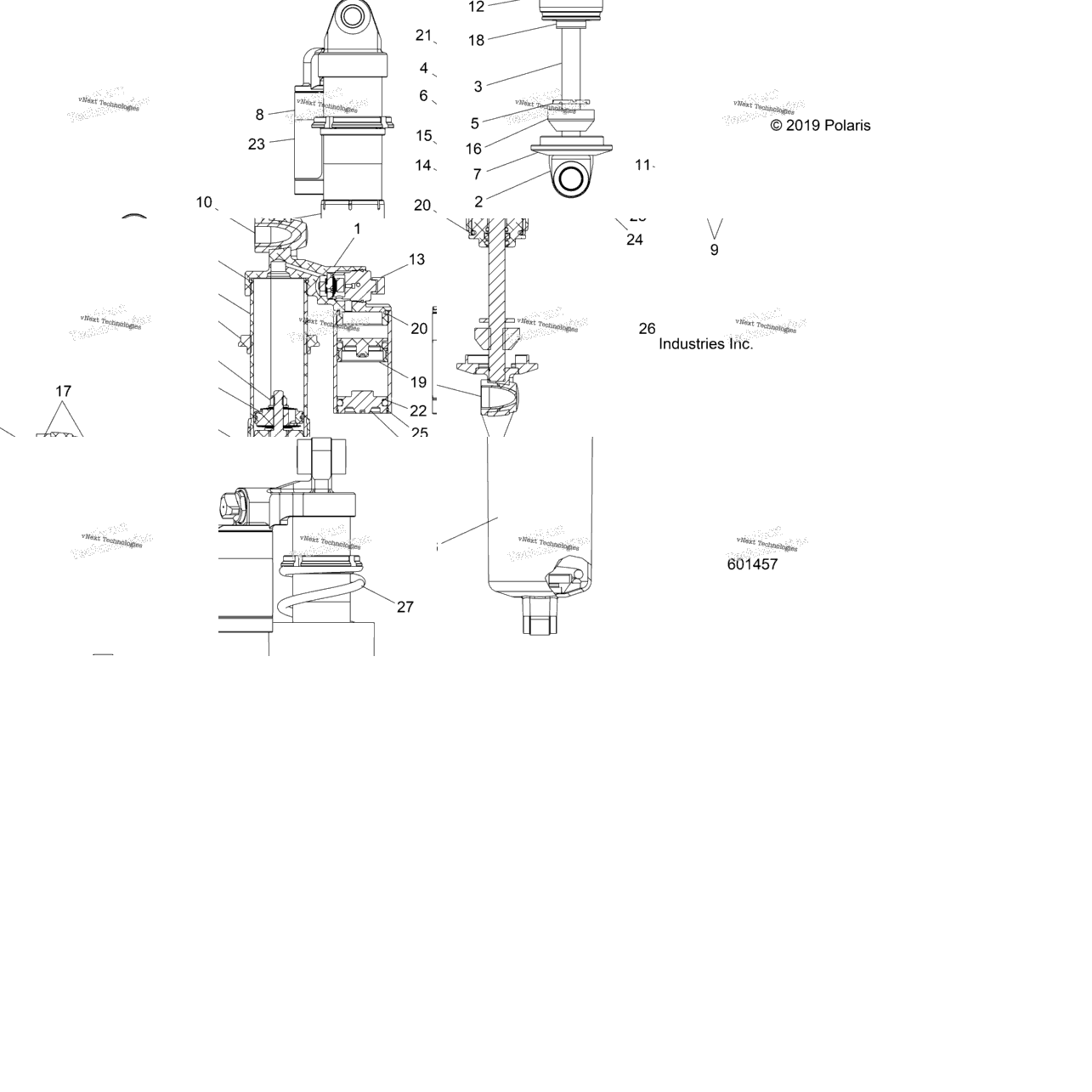 Suspension, Shock, Front Track All Options (601457)