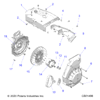 Engine, Blower Housing & Recoil Starter
