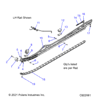 Suspension, Rail Beam Asm., Lh/Rh, 3" Track Option S22tfm9bs