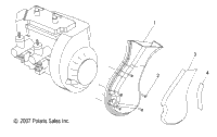 Engine, Blower Housing, Fan Duct